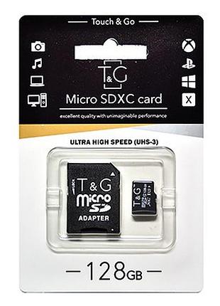 Карта пам'яті t&g microsdhc 128 гб class 10 з адаптером
