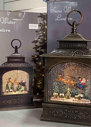 Новогодний винтажный декоративный ночник-фонарь wdl-24007a/10089 — праздничный ретро декор для дома, декоративная подсветка
