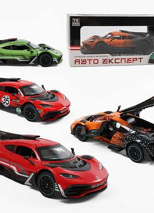 Коллекционная металлическая модель автомобиля 1760-06 «авто эксперт» масштаб 1:24 с инерционным механизмом, звуком и светом