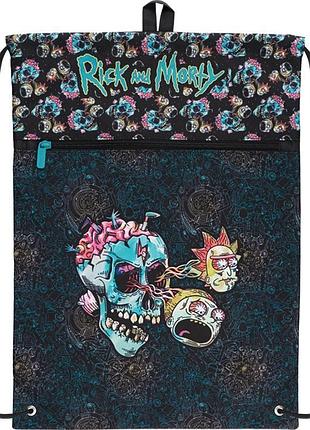 Універсальна сумка для взуття з кишенею rick and morty rm22-601l kite з яскравим принтом