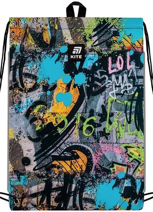 Яркая сумка для обуви с граффити street art k25-600m-15 kite