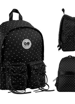 Рюкзак подростковый education teens черного цвета с белыми точками go26-130l-3
