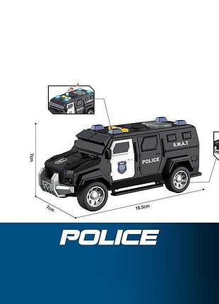 Джип модели wy 1133 a (96) полицейский с эффектами света и звука масштаба 1:32 с резиновыми колесами