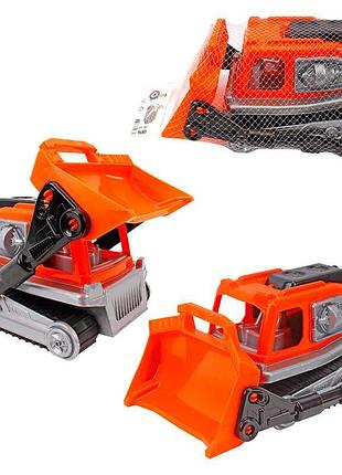 Мощной бульдозер "technok toys" 9680 с гусеницами и подвижными элементами
