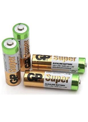 Алюмінієві батарейки gp super alkaline ii lr06 (aa) 15a-s2, алюмінієве покриття