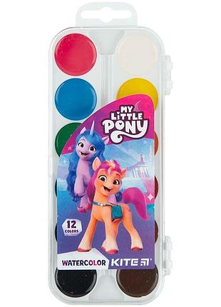 Акварельні фарби little pony lp23-061 kite з набором 12 яскравих кольорів