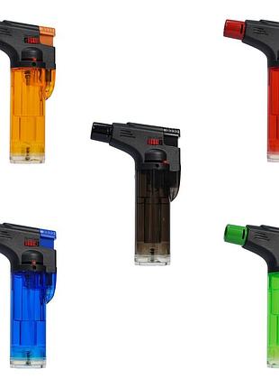 Газова кишенькова пальник турбо lighter прозорий (карамелька-2)