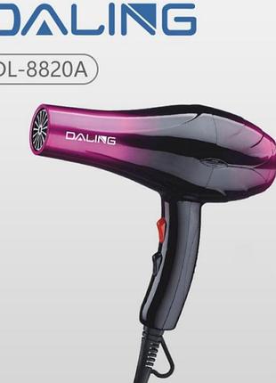 Потужний фен для волосся daling dl-8820a 2200w з ергономічним дизайном