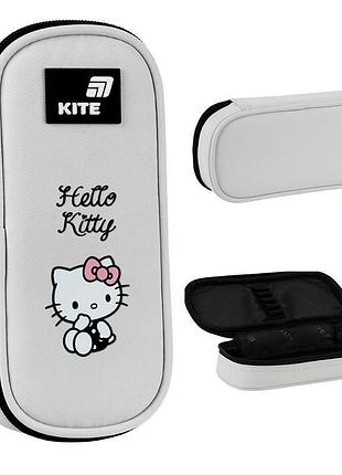 Пенал для письмового приладдя hello kitty світло-сірий hk26-662-3 kite