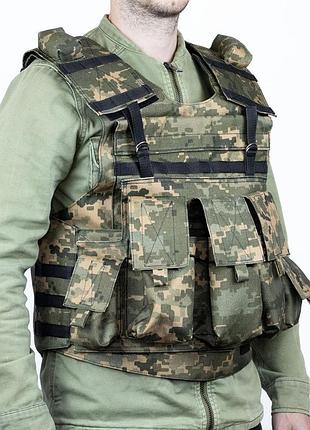 Тактичний піксельний плитоноска-жилет cordura1000d