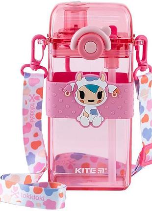 Квадратна пляшка для води tokidoki tk24-1203 kite об'ємом 500 мл з ремінцем