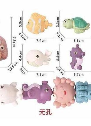 Игрушки для ванной 638-184 «морские жители» из мягкой резины