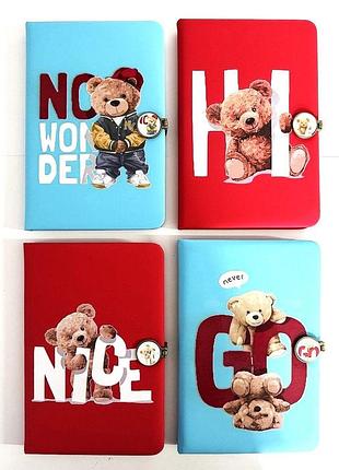 Блокнот формата а5 с магнитной застежкой на 80 листов, линия, teddy 1 763951ml