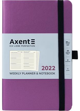 Щотижневий планер та блокнот partner soft 125x195 фіолетовий 8506-22-11 axent