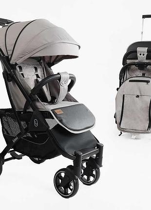 Прогулочная детская коляска joy livvi lv-09257 с алюминиевой рамой и телескопической ручкой