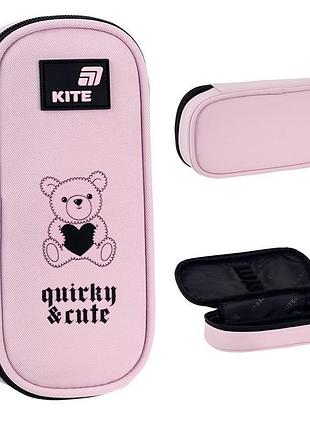 Пенал для письмового приладдя quirky&cute рожевого кольору k26-662-11 kite