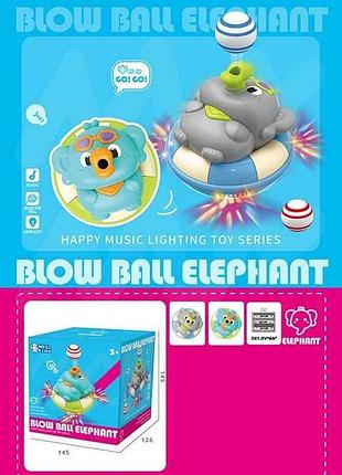 Музыкальный слоник qb 162 y с подсветкой и движущимися шариками