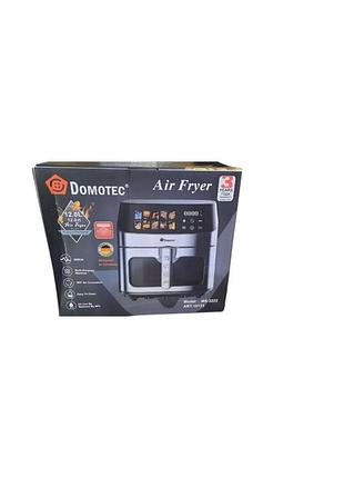 Аеро фритюрниця domotec ms-3222 з цифровим дисплеєм, безклапанна повітряна фритюрниця 12 л