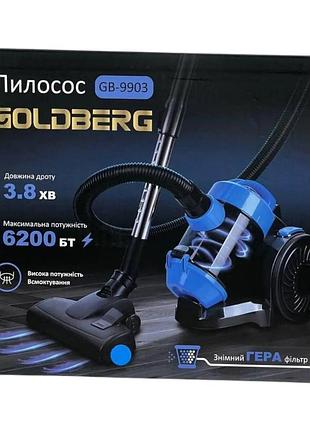 Циклонный пылесос goldberg gb-9903 с контейнером 3 л, мощность 6200 вт