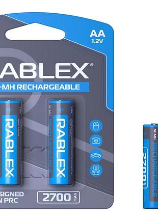 Мощный аккумулятор rablex hr6/aa ni-mh 2700mah 1.2v