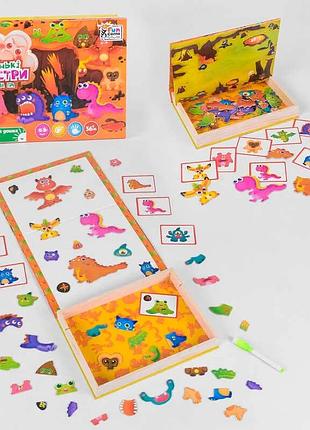Магнитная игра-пазл "космические монстры" от 4fun game club wood