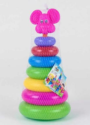 Пирамидка "радость малыша" с 7 яркими кольцами от m toys