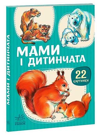 Книга для малышей мамы и детеныши серия 22 картинки а2116001у