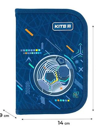 Пенал-книжка для шкільного приладдя goal k24-621-8 kite з одним відділенням та відворотом