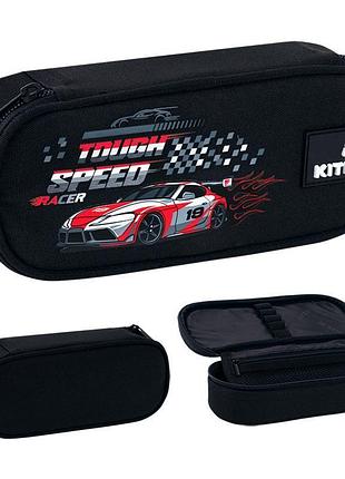 Пенал з одним відділенням та органайзером speed racer чорного кольору k26-599-2 kite