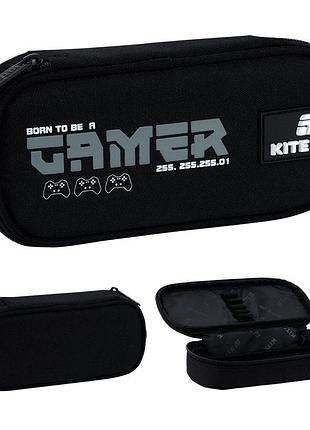 Пенал для канцелярии 1 отделение gamer черного цвета k26-662-15 kite