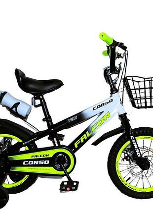 Детский двухколесный велосипед corso falcon fc-14772 с 14-дюймовыми колесами