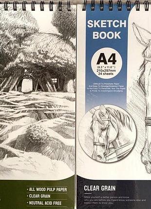 Бумага для рисования скетчбук формата а4 150г а42401