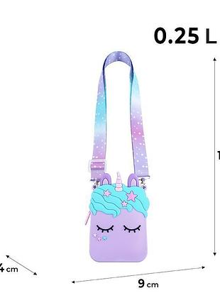 Пенал-косметичка shiny unicorn k24-2800 kite с ярким дизайном единорога