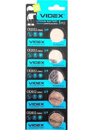 Щелочные элементы питания videx cr2032 3v для различных устройств