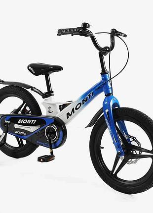 Дитячий 18-дюймовий двоколісний велосипед corso monti mt-18293 з додатковими колесами