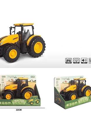 Игрушечный трактор 5501 a (32) масштаба 1:24 с подсветкой, звуковыми эффектами и инерционным ходом