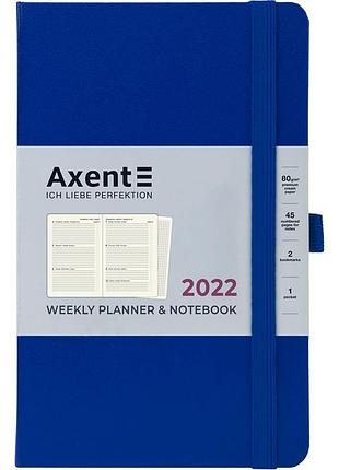 Еженедельник-блокнот partner strong 125x195 мм синего цвета 8505-22-38