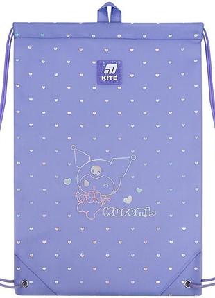 Легка сумка для взуття kuromi hk25-600m-2 kite з малюнком