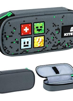 Пенал для шкільного приладдя pixel сірий k26-662-22 kite