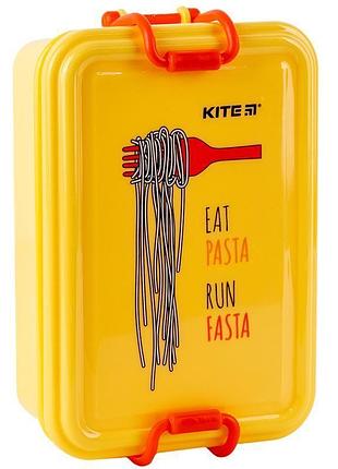 Ланчбокс для їжі з розділювачем pasta k24-175-1 kite яскраво-жовтий
