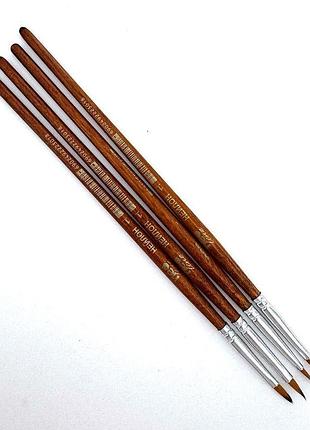 Кисти плоские нейлоновые №1 chns-2301 neoline для художественных работ