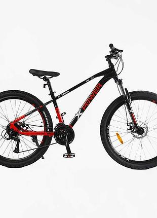 Спортивний велосипед corso «x-power» 27.5" з алюмінієвою рамою та 24 швидкостями