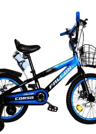 Дитячий двоколісний велосипед corso falcon fc-18674 з 18-дюймовими колесами