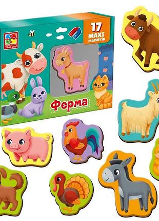 Набор магнитов "сельскохозяйственные животные" vt 3106-24 от vladi toys
