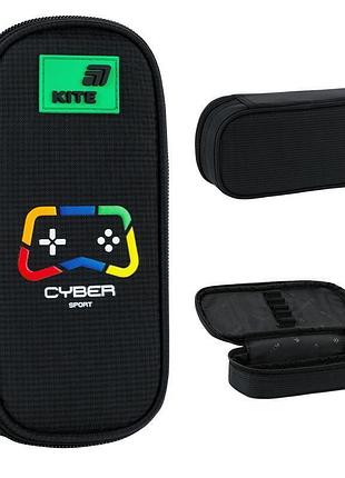 Пенал для письмового приладдя cyber чорного кольору k26-662-6 kite