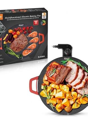 Мультифункциональный электрошашлычница/гриль raf r 5304 1800w, 36 см — мощный домашний гриль для барбекю и приготовления без дыма