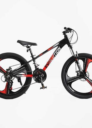 Велосипед спортивный corso evolution 24 дюйма ev-24314, прочная алюминиевая рама