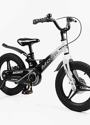 Детский двухколесный велосипед corso monti 16 дюймов mt-16253 для малышей