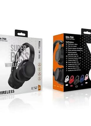 Беспроводные наушники sn-700 с мощным басом, bluetooth-гарнитура для музыки и звонков