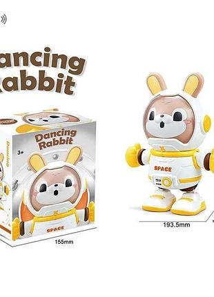 Музыкальная игрушка кролик в костюме космонавта rs 3060 с подсветкой и английской песенкой